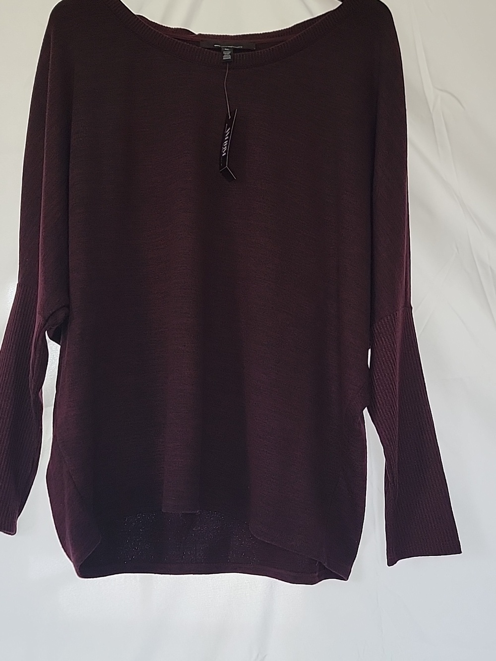 NWT White House Black Market Burgundy Sweater. XL